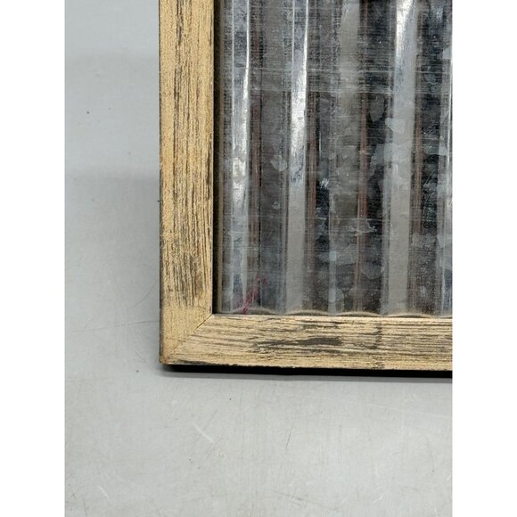Rustic Wood & Metal Clip Frame For Photos Or Notes 6x4.5" country chic READ - Picture 5 of 6